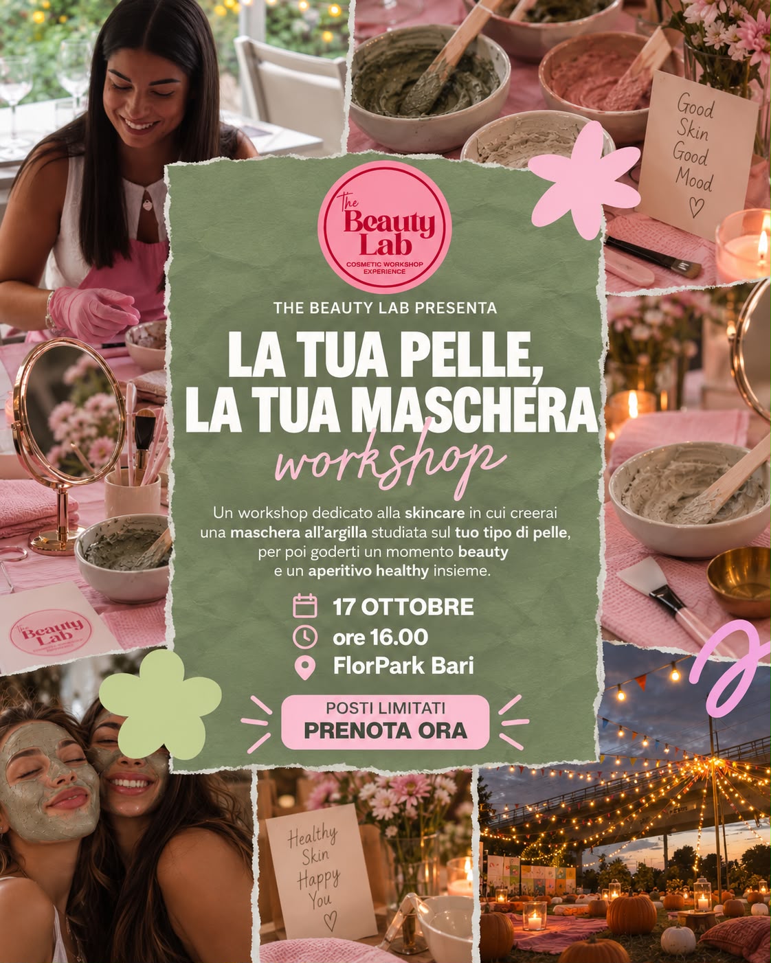 Crea La tua Maschera Viso + Beauty spa Experience 17 Ottobre ✨